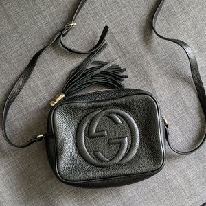 Like new black Gucci Soho Disco cross body bag